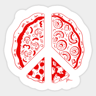 Pizza Peace Sticker